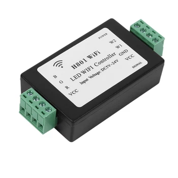 

H801 RGBW LED WIFI Controller LED RGB Controller DC5-24V Input for 5050 2835 3528 SMD LED Strip Light Tape Ribbon