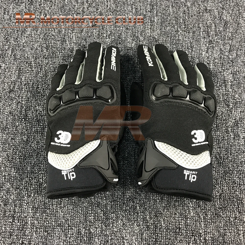 Nuevos guantes KOMINE GK-162 Knight con pantalla tartil para moto guantes противостоит roturas procción - Цвет: gray
