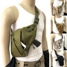 Наружная тактическая сумка на плечо для рыбалки, Мужская Противоугонная нагрудная сумка, нейлоновая Спортивная охотничья сумка через плечо, сумка для пистолета, спортивные сумки