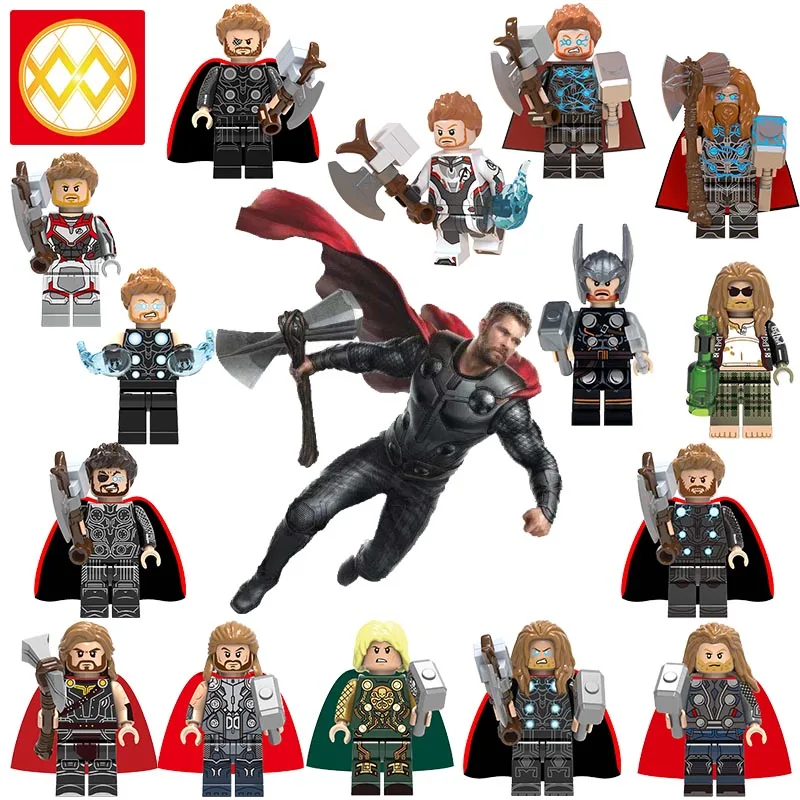 

Free Shipping Avengers Endgame Bro Thor Figures Building Blocks Captain America Carter Marvel Juguete Gifts Toys For Children