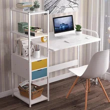 Bureau d'ordinateur pour ordinateur portable, Table d'écriture, bureau d'étude, tiroirs, étagères, mobilier de bureau, PC, poste de travail moderne, jeu