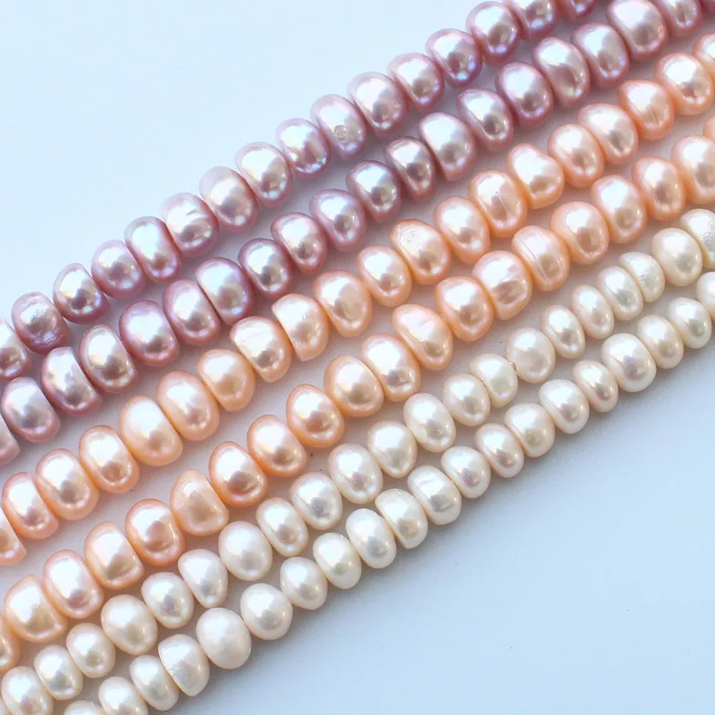 5-7 мм Натуральная пресноводная жемчужная форма хлеба 15 дюймов на нить для