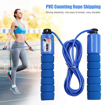 

Adjustable Jump Rope with Counter Foam Padded Skipping Rope Exerciser Equipments Gym Training for Sports Exercise