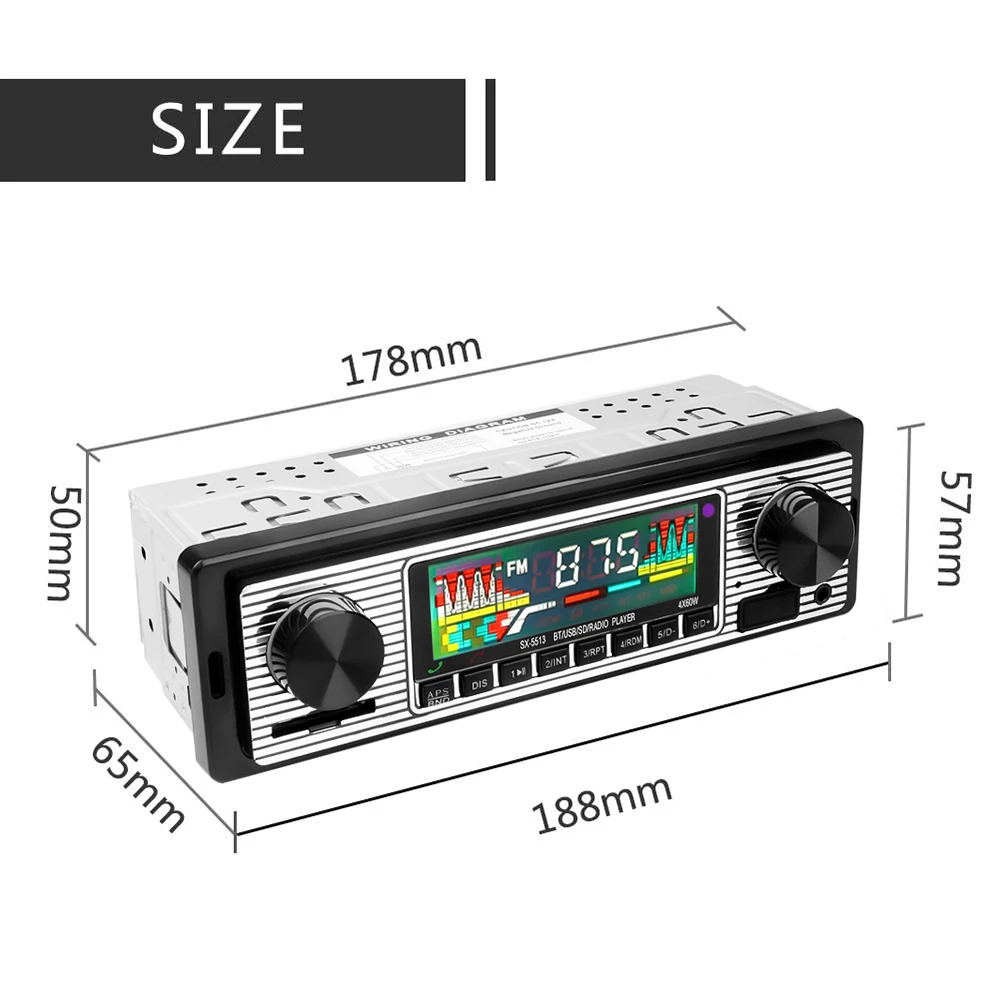 rádio automotivo retrô receptor de acessórios para carro