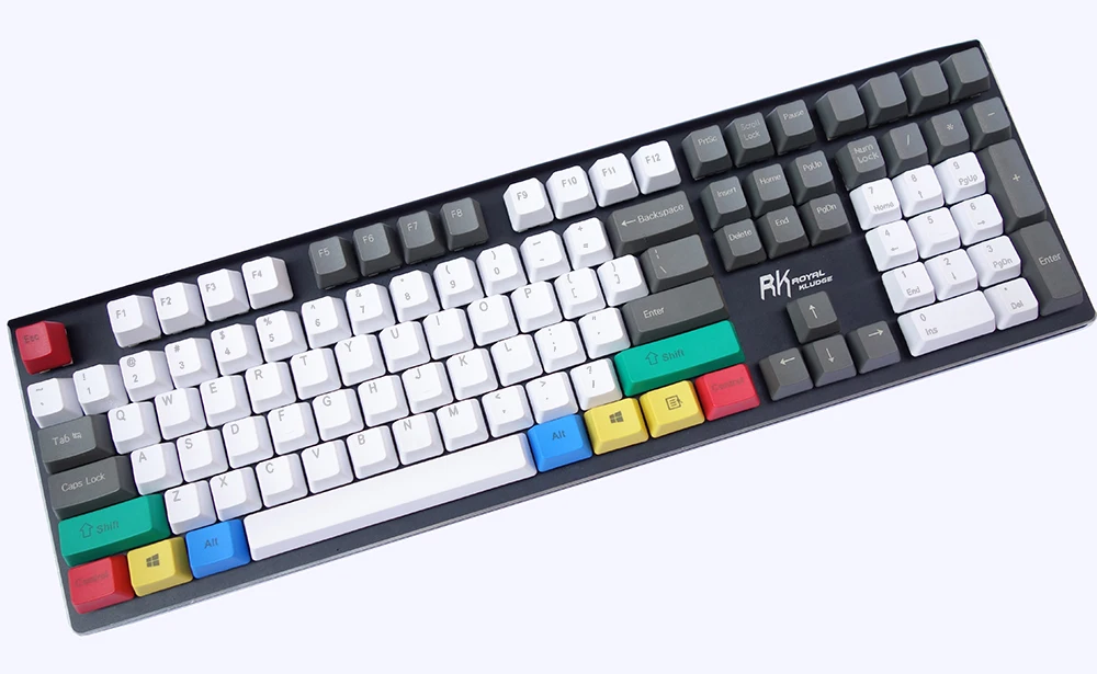 Винтажный стиль OEM толстые клавиши PBT серые белые красные смешанные ANSI ISO 108 87
