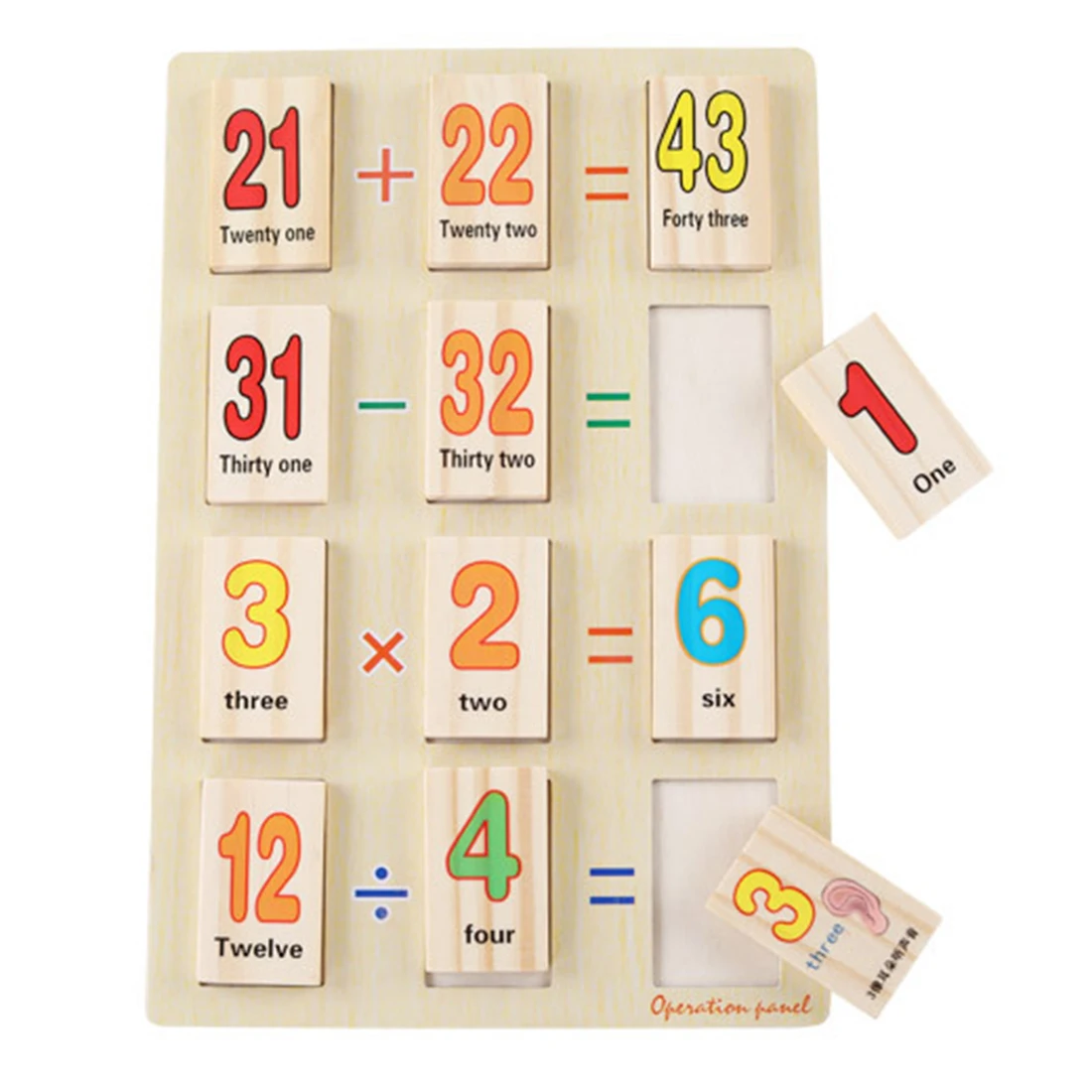  100Pcs Wooden Number Domino Building Blocks Preschool Teaching Aids Board Educational Math Toys For - 4000154009780