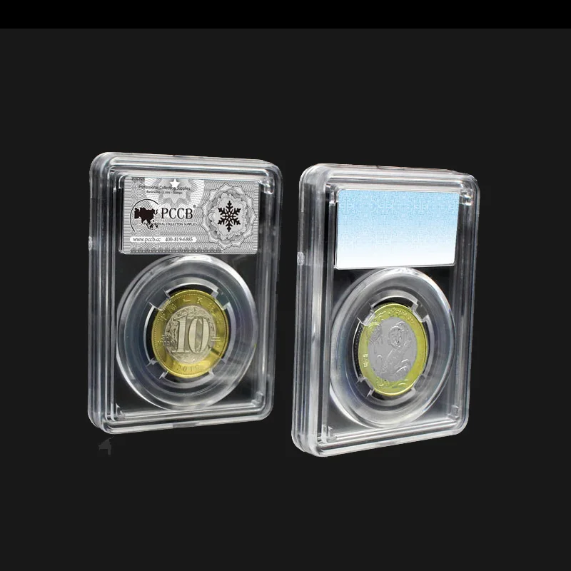 Coin Holder Plastic Coin Holder 10 pieces 9.5mm~26.5mm Graded IDENTIFICATION COIN DISPLAY SLAB/slabs storage CLEAR COIN SNABS/slabs clear color 10 pcs/lot
