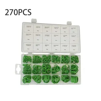 

O Ring 270 pcs Rubber Washer Seals Watertightness Assortment Kit Green 18 Different Size With Plastic Case Oil Seal Gaskets Air
