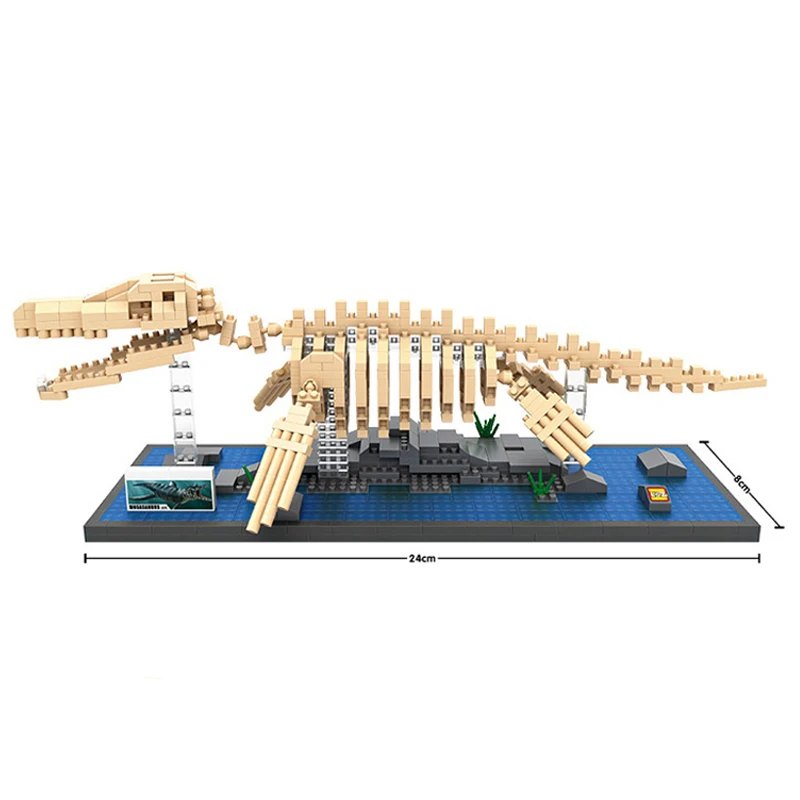 LOZ Юрского периода скелет динозавра Mosasaurus Трицератопс Брахиозавра Скелет