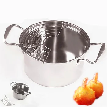 

Fryer Home Small Fryer Frying Pan Pan Frying Tool Stainless Steel Soup Pot Cooker Cookware Kitchen Pot Ollas De Cocina Kitchen