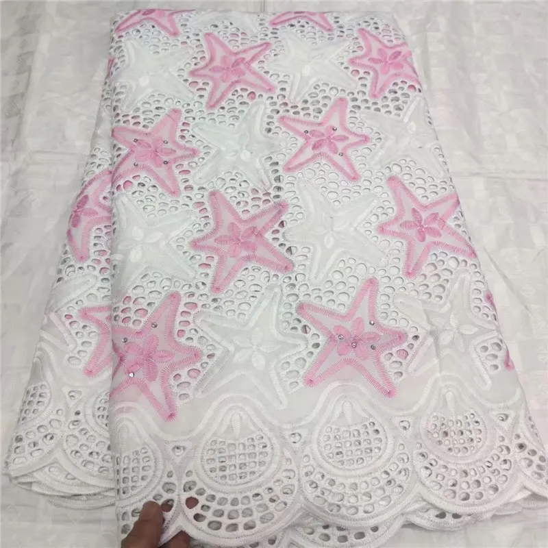 

High Quality Cotton Lace Fabric 2020 Latest Design Swiss Voile With Stone Swiss Voile Lace In Switzerland For Party Dress