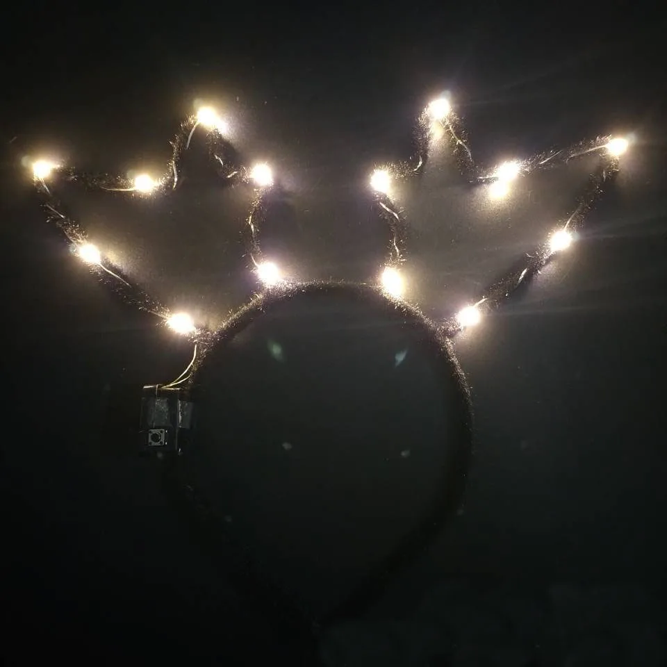7 Christmas Headband Xmas Accessory Light Luminous Antler New Year LED Hairband Fashion Headwear Hair Accessories - Цвет: 7