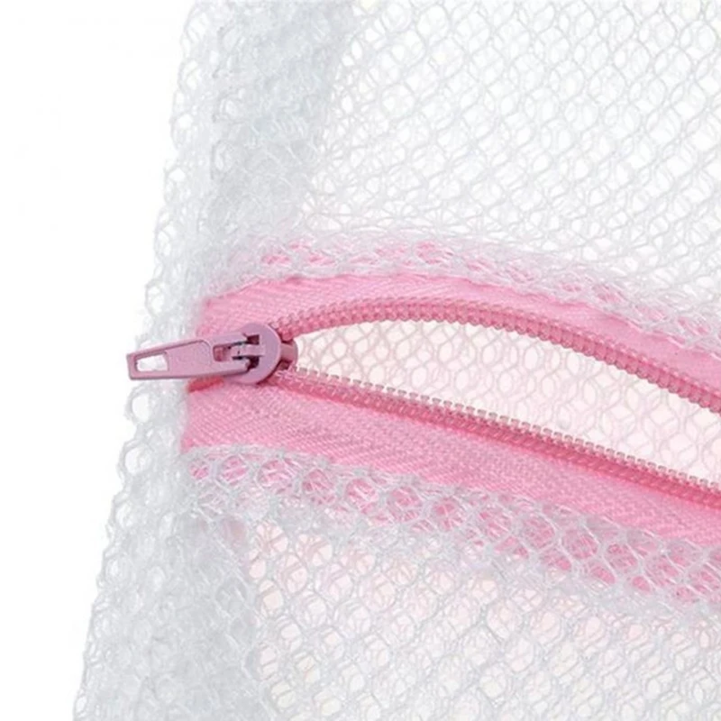 Laundry net bag Zippered Mesh Laundry Wash Bags Foldable Lingerie Bra Socks Washing Machine Cleaning Mesh Bag 3 Sizes