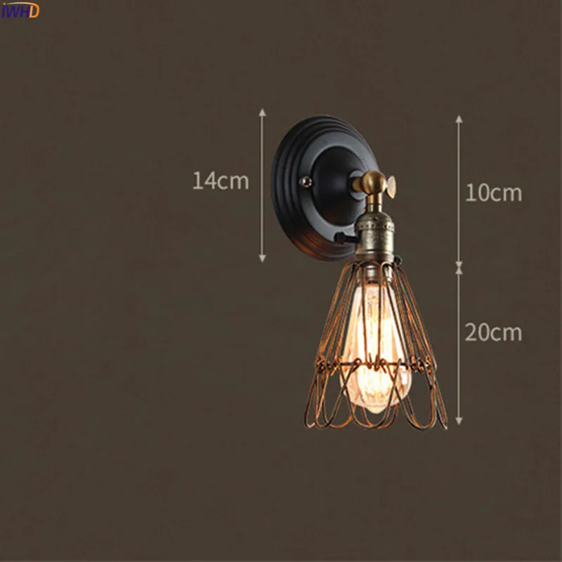 Vintage Loft Wall Lamps Iron Industrial Wall Lights Bedroom Bedside Light Wandlamp Fixtures For Home Decoration Restaurant Bar (14)