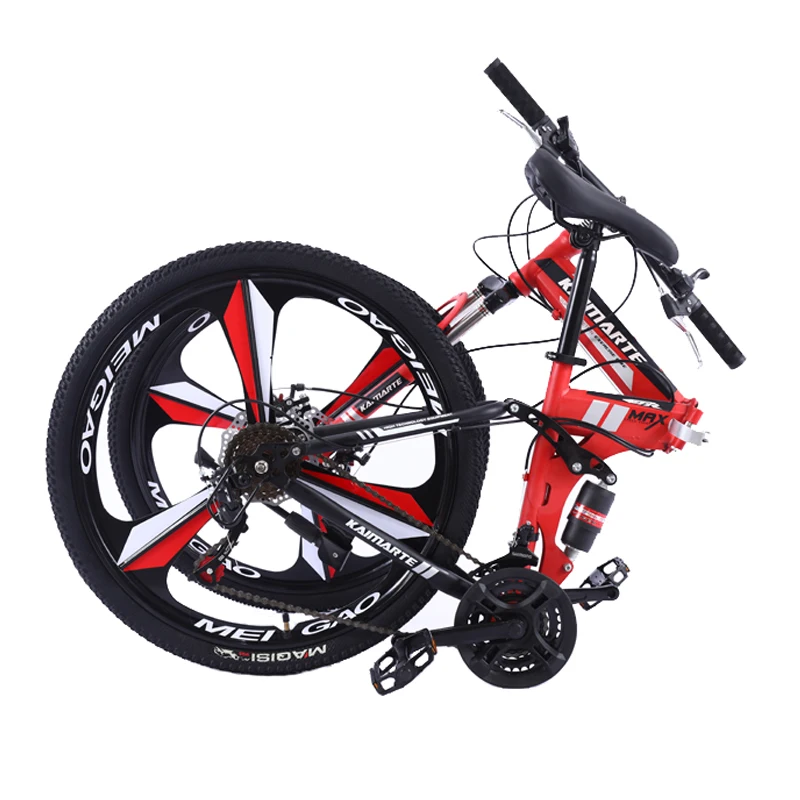 Cheap New 26inch bike 21 speed folding mountain bicycle Two-disc brake bicycle Spoke wheel/knife wheel mountain bicycle Adult bike 1