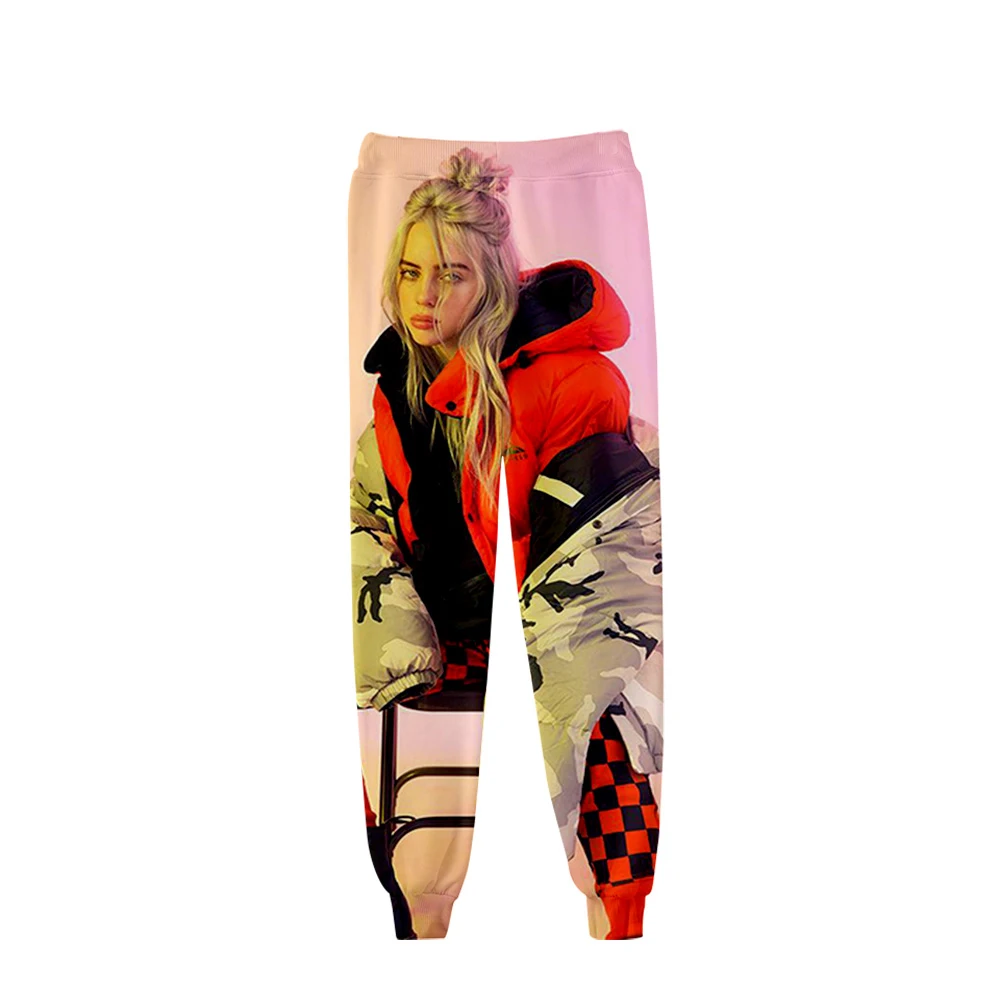 Популярные новые брюки Billie Eilish в стиле Харадзюку с объемным рисунком для мужчин и женщин; модные осенне-зимние брюки для отдыха с объемным рисунком; комфортный для мальчиков и девочек