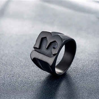 

Stainless Steel Number 13 Rings Jewelry Arabic Numerals Thirteen Ring Jewellery Gift Size 7-15