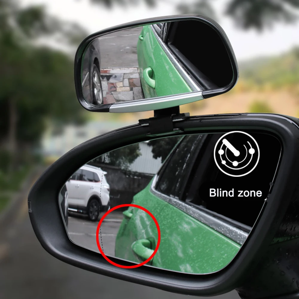 2pcs Vehicle Universal Wide Angle RearView Mirrors Car Side Blindspot Blind Spot Mirror Square SideView Flat Mirror