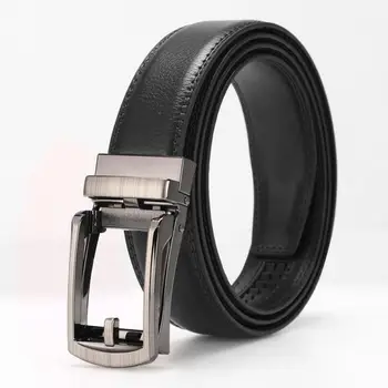 

New brand designer luxury men's automatic buckle belt men's casual Genuine Leather belt youth business jeans belt 100-125cm
