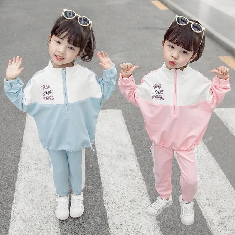 

Girl'S Sports Package Autumn Clothing 2019 Western Style New Style 1-3 Years Old CHILDREN'S Sweater Two-Piece Set 5 Small CHILDR