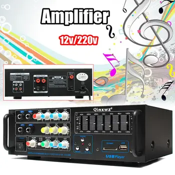 

Home Amplifiers KA-639 Professional Home Audio 1200 Watt Stereo Power Amplifier Support USB SD Card 50Hz/60Hz DC12V 220V