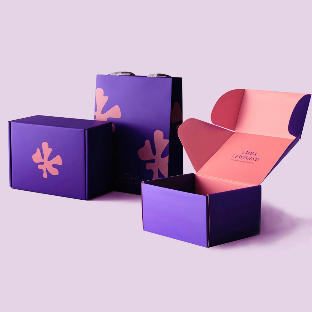 Custom Logo Personalised Ecommerce Subscription Postal Cardboard Paper Box Shipping Boxes Packaging Mailer Box With Logo 2