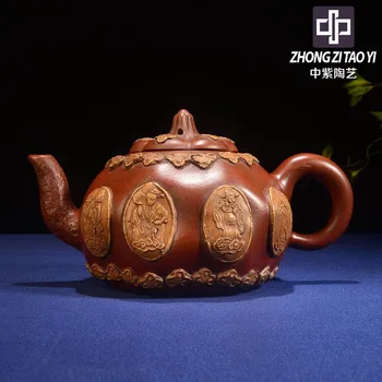 

In Purple Yixing Imitate Old Kettle The Qing Dynasty Old Dark-red Enameled Pottery Teapot Taiwan Backflow One Factory The