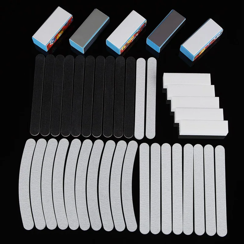40 шт./компл. пилка для ногтей щетка для очистки пыли буферная губка блочный материал грубый песчаник УФ гель лак акриловый маникюр педикюр инструменты