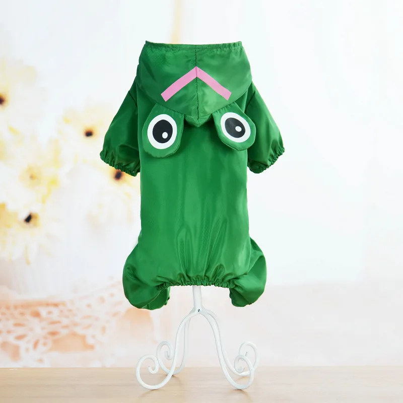 Kawaii дождевик для собак, кролик, Акула, лягушка, утка, двойной тканевый дождевик, одежда, плащи для животных, товары для домашних собак