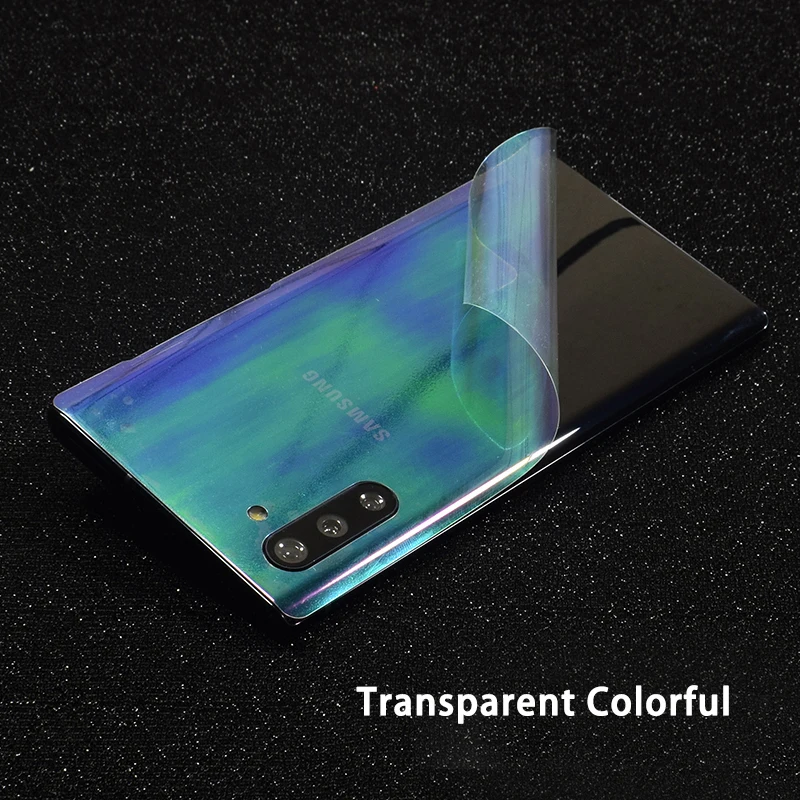 3D углеродное волокно/кожа/дерево скины Телефон задняя наклейка для SAMSUNG Galaxy Note 10 Plus Note 10 A60 A80 Прозрачный матовый стикер