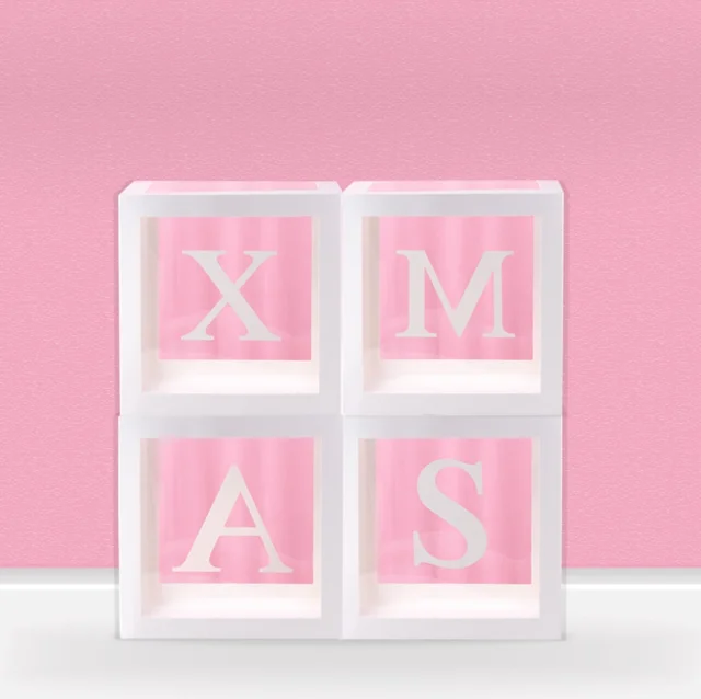 Box Xmas Merry Christmas Transparent Box Ornaments Christmas Decor For Home Cristmas Tree Toy Navidad New Year Gifts Noel Natal Deco - Цвет: Box Xmas