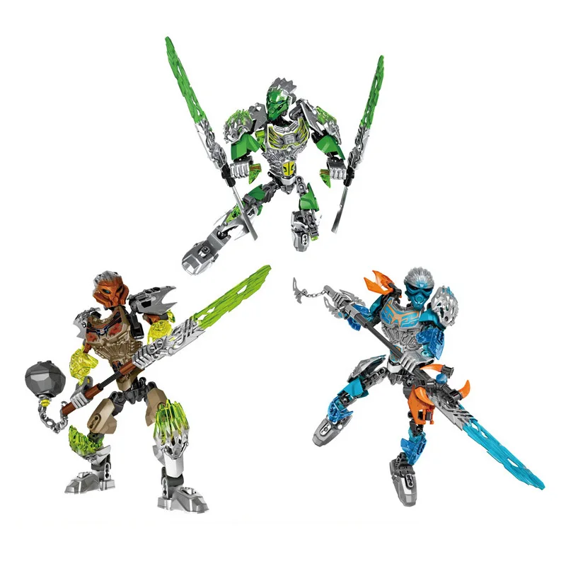 

BIONICLE Lewa Jungle Keeper Action Figures Building Block Model Toys For Boys Children Biochemical Warrior Building Blocks Set