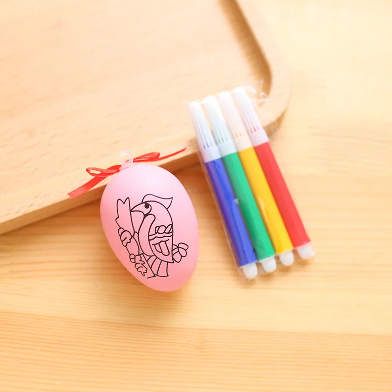 Детская одежда ручной работы DIY расписные пасхальные яйца модель яйца с граффити-принтом подарки украшения Пластик яйцо гусиных яиц