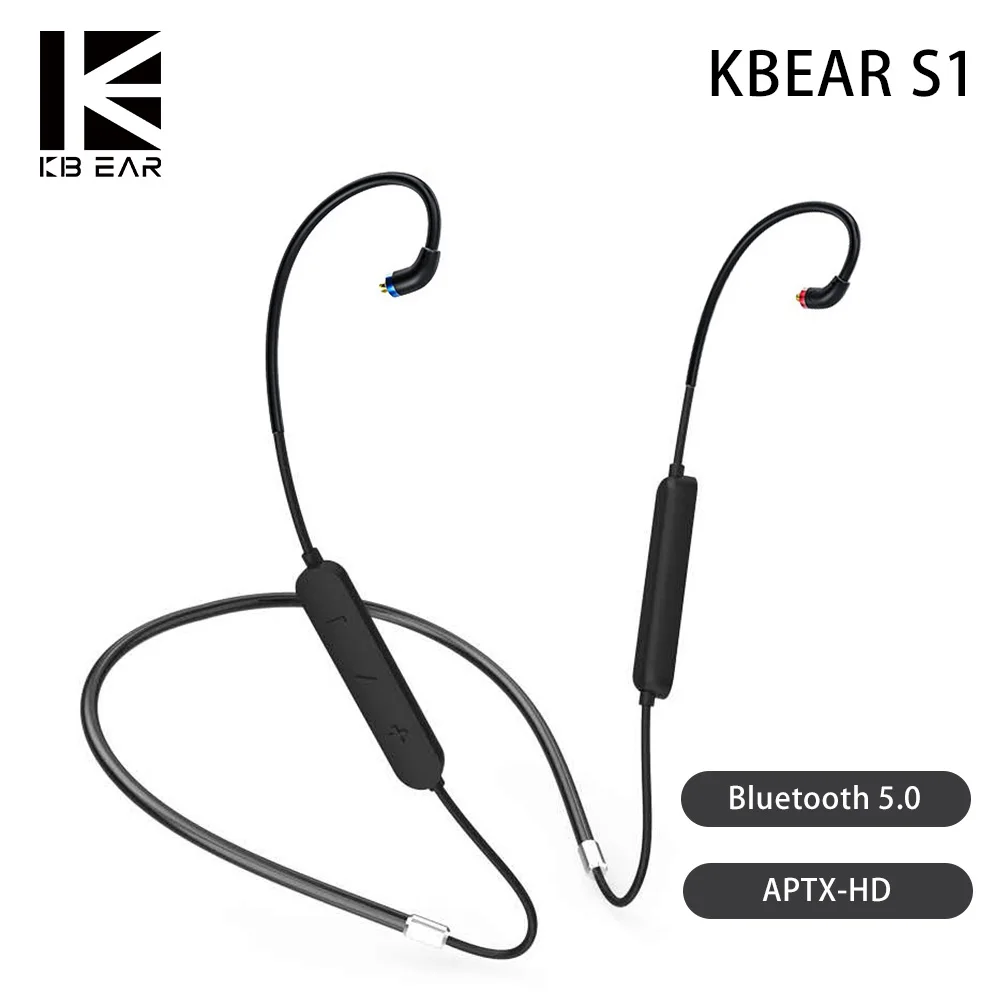 Обновленный Bluetooth 5 0 кабель для наушников KBEAR S1 беспроводной 2-контактный/TFZ/MMCX