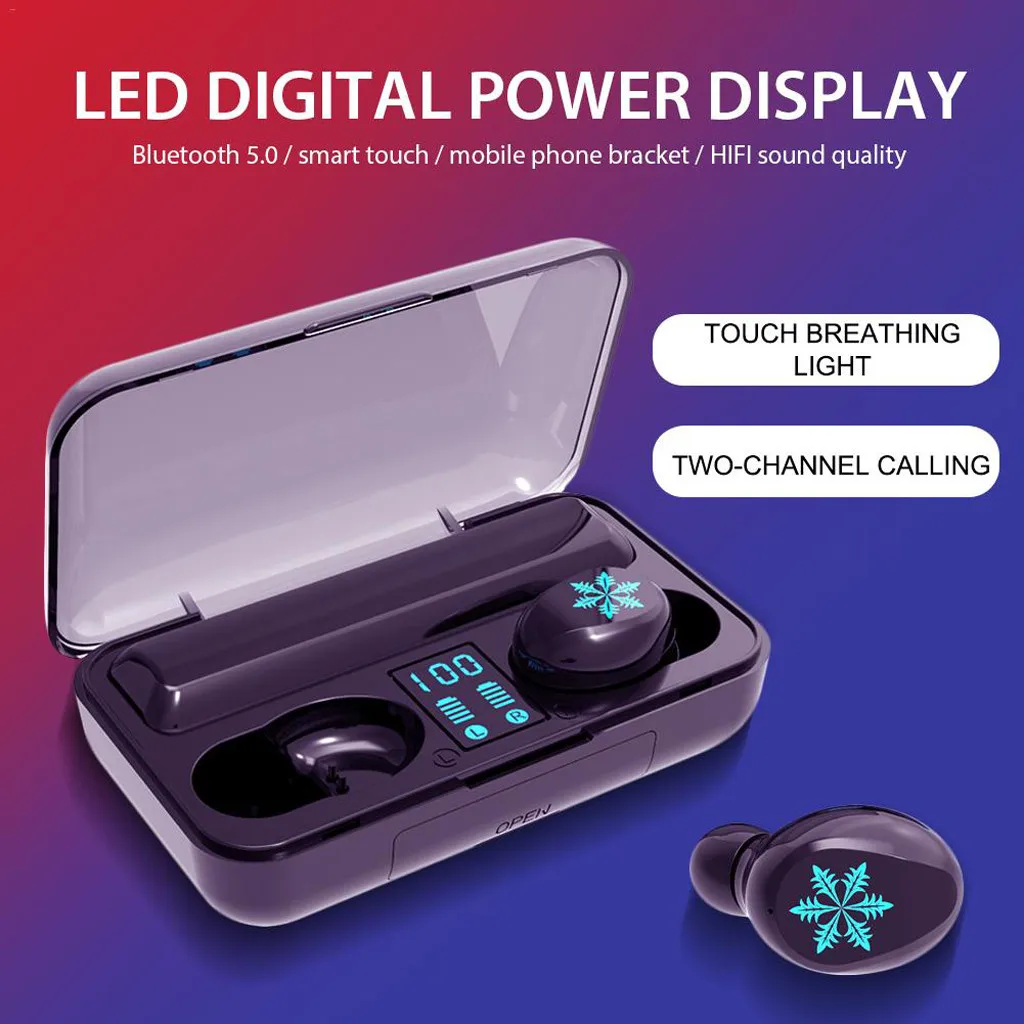 Bluetooth 5.0 Headset TWS Wireless Earphones Mini Earbuds Stereo 2019 Phones HD Call Running Earphone #30