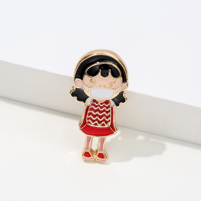 Sale Medical Medicine Brooch Pin Stethoscope Electrocardiogram Heart Shaped Pin Nurse Doctor Backpack Lapel Enamel Jewelry