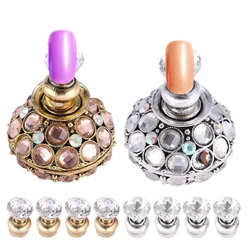 

netic Nail Tip Practice Stand Base Lotus Holder Nail Art Display Manicure Tools