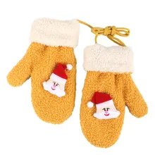 Зимние теплые Детские перчатки, рождественские Детские Варежки Санты, бархатные вязаные теплые Детские перчатки, Rekawiczki Dzieciece, перчатки для детей#15