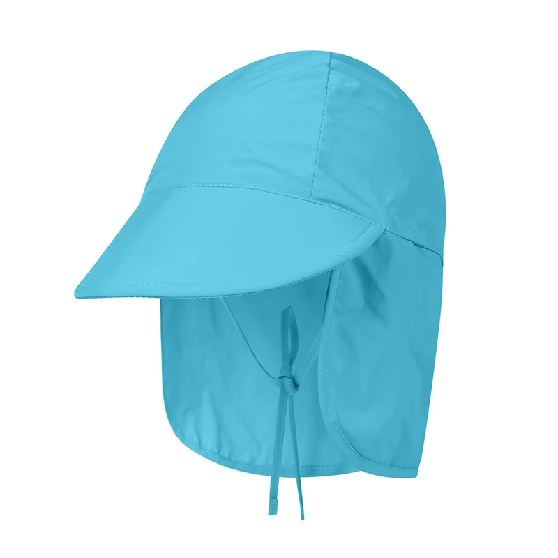 Наружная детская Солнцезащитная шляпа с защитой от ультрафиолетовых лучей, летняя детская Солнцезащитная шляпа - Цвет: Небесно-голубой