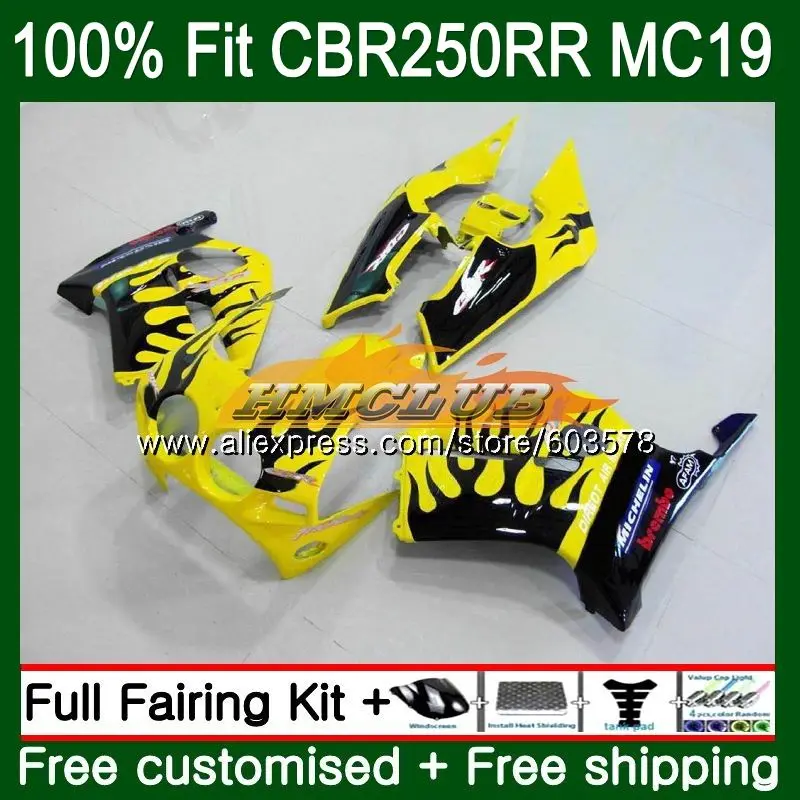 Корпус инжектора для HONDA CBR 250RR 250R CBR250RR 1988 1989 черный Пламя 94CL. 65 CBR 250 RR MC19 CBR250 RR 88 89 OEM обтекатели