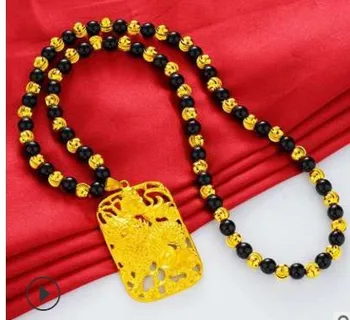 

high quality low price gold filled bless mythical wild animal men's pendant necklace