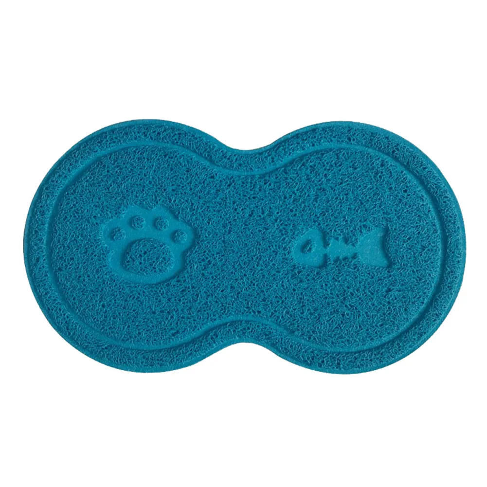 Light Blue Горячие домашние животные Собака Кошка подстилка коврик котенок блюдо миска для кормления подстилка поднос аккуратный Противоскользящий коврик LSF99 - Цвет: Light Blue