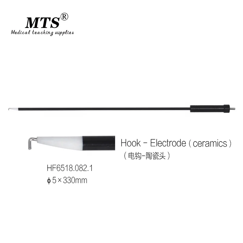  Reusable Laparoscopic Surgical Instruments Monopolar L-type Hook-Electrode medical teaching Surgery - 4000035179338