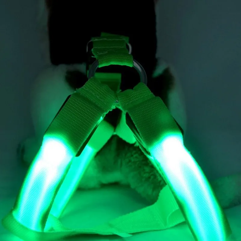 USB светодиодный поводок для собак, ошейник для собак, кошек, жилет для безопасности, светящийся поводок для собак, светящийся люминесцентный ошейник