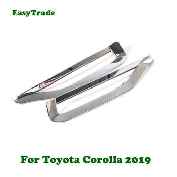 

2pcs Chrome Rear Fog Light Taillight Trim Cover Strip Sticker For Toyota Corolla 2019 Accessories Car Styling