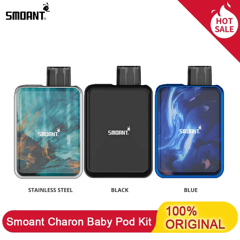 Smoant Charon для электронной сигареты 750 мА/ч 15 Вт 2 мл картридж 0.6ohm сетки/1.2ohm Ni80 катушки