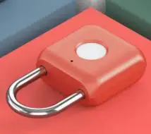 Красный Новейший умный замок висячий замок xiaomi с отпечатком пальца USB Перезаряжаемый дверной замок с отпечатком пальца Умный Замок быстро разблокируется - Цвет: Красный