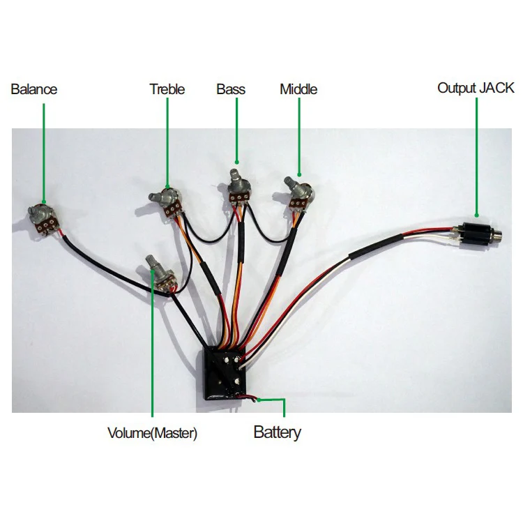 Качество Belcat Высокое качество Бас Пикап активный эквалайзер активный EQ-B3T предусилитель цепи для бас гитары Замена