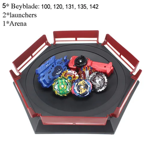 Beyblade Burst Bey Blade игрушка из металла Funsion Bayblade набор коробка для хранения с ручкой пусковая установка игрушки арена для Childr - Цвет: 5pcs launcher arena