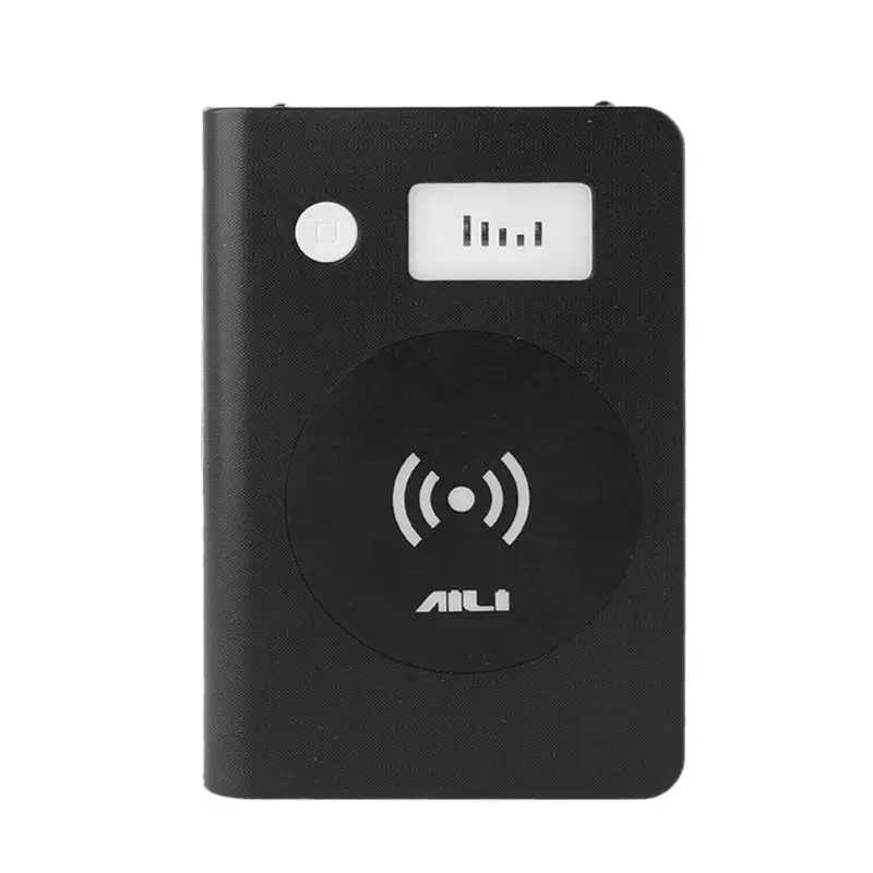 Беспроводное зарядное устройство Qi 5x18650 чехол с двойным USB зарядным